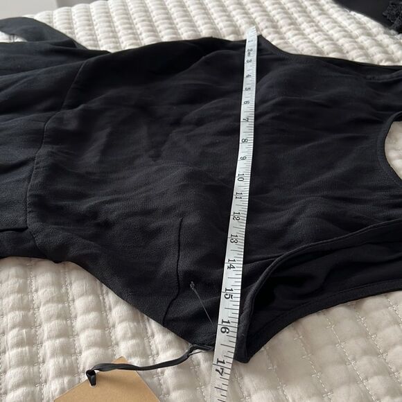 Halogen Criss Cross Black Sleeveless High Neck Jumpsuit Black Size XS - Picture 6 of 9